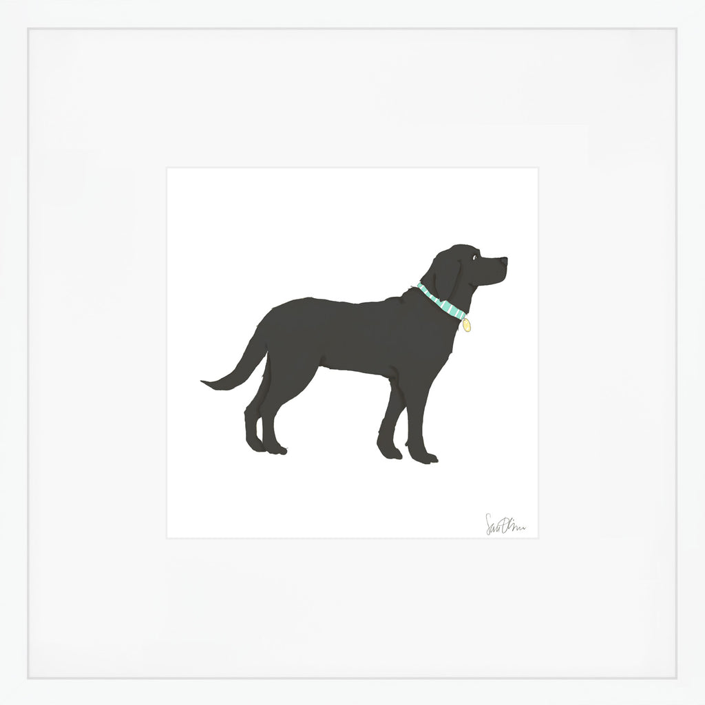 Black Pup Art Print by Sara Fitz