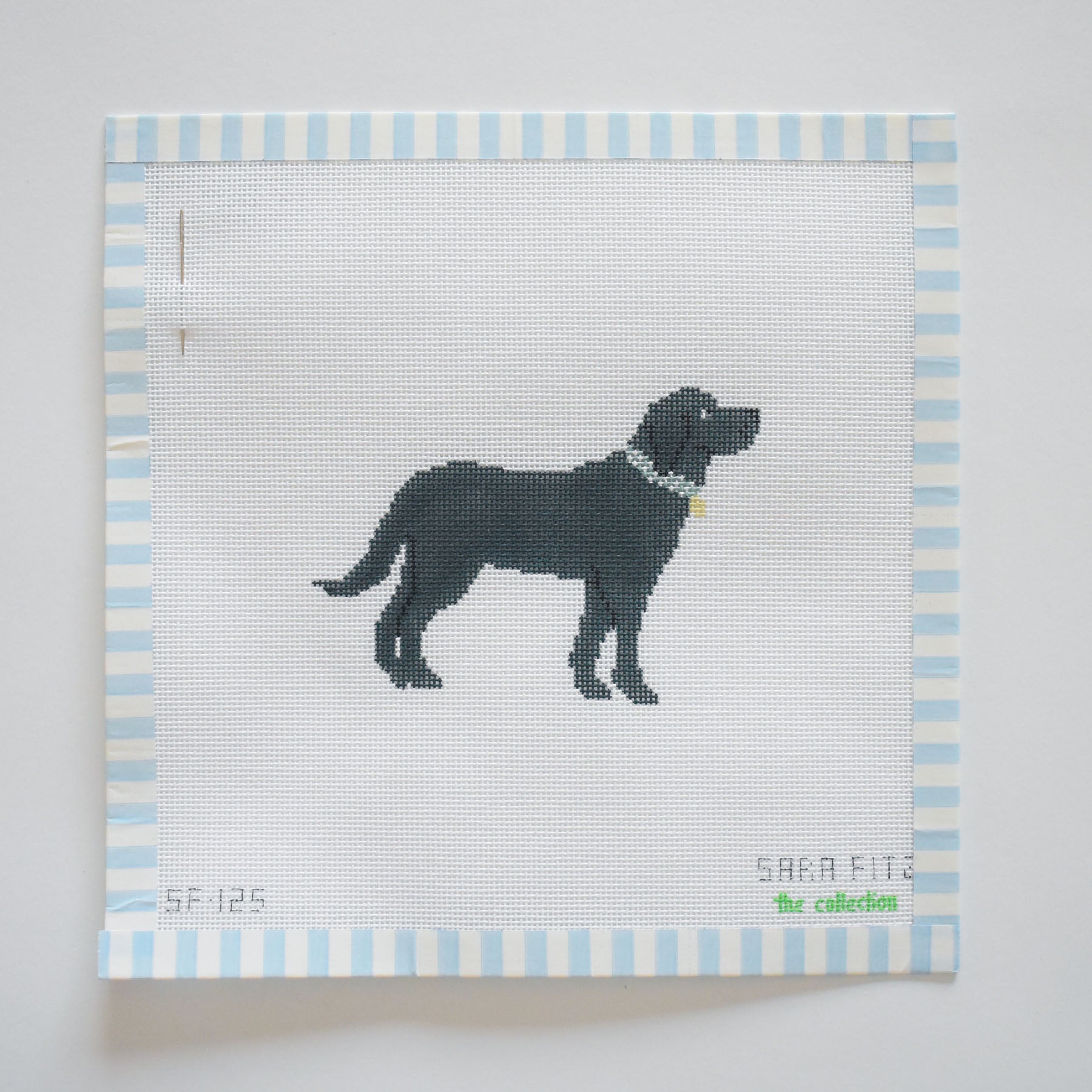 Black Pup Needlepoint