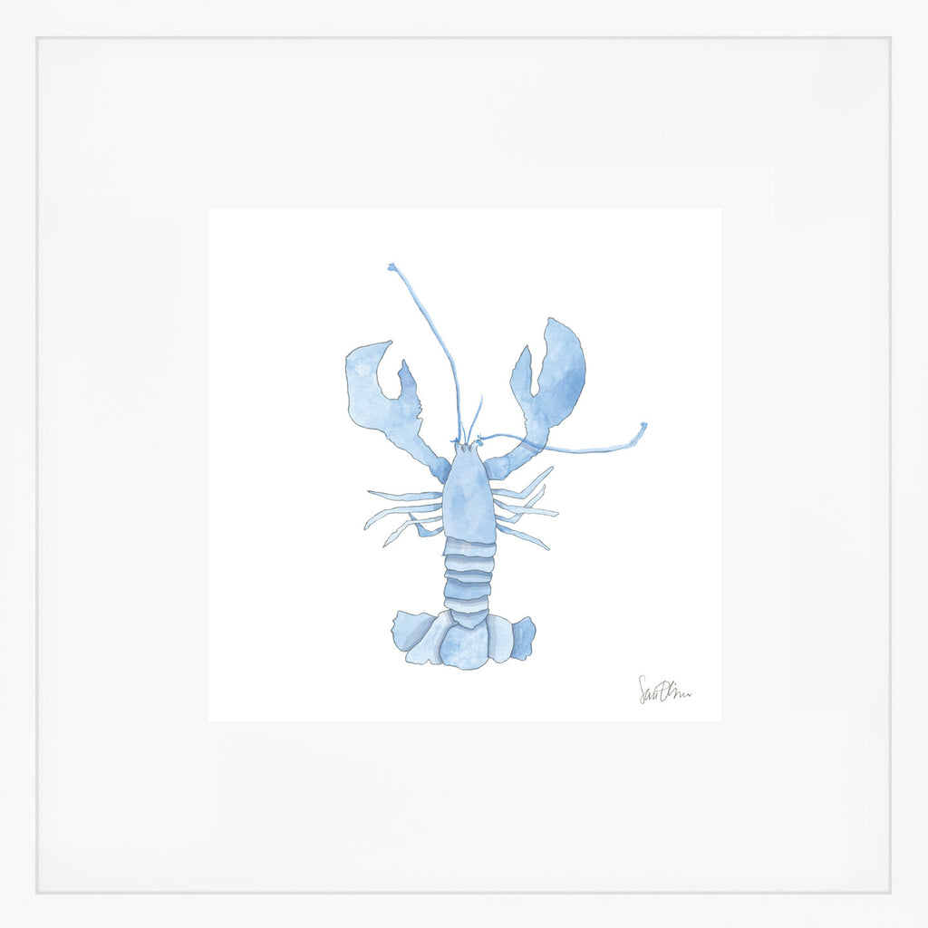 Blue Lobster Art Print by Sara Fitz