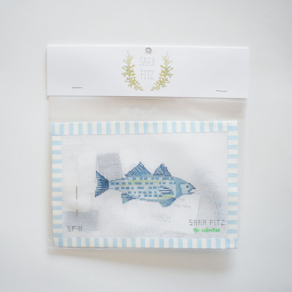 Blue Fish Needlepoint