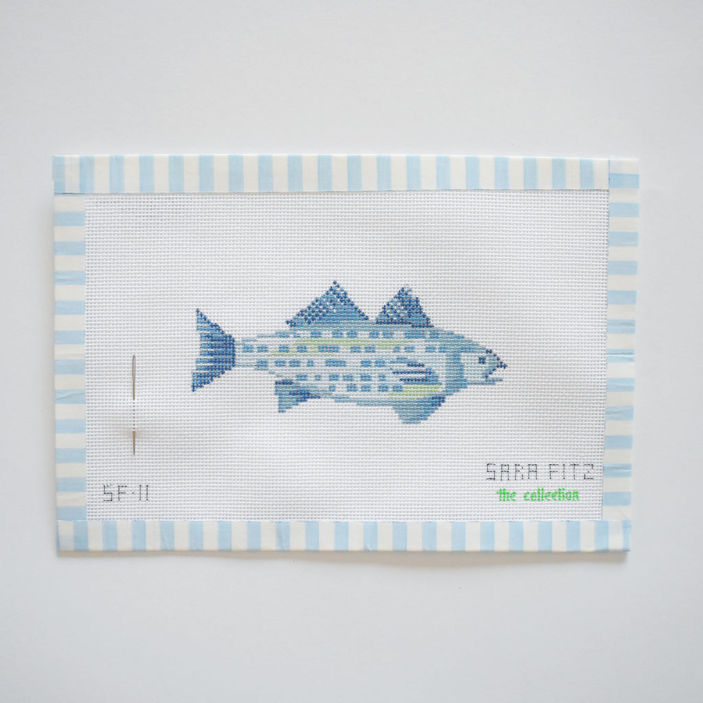 Blue Fish Needlepoint