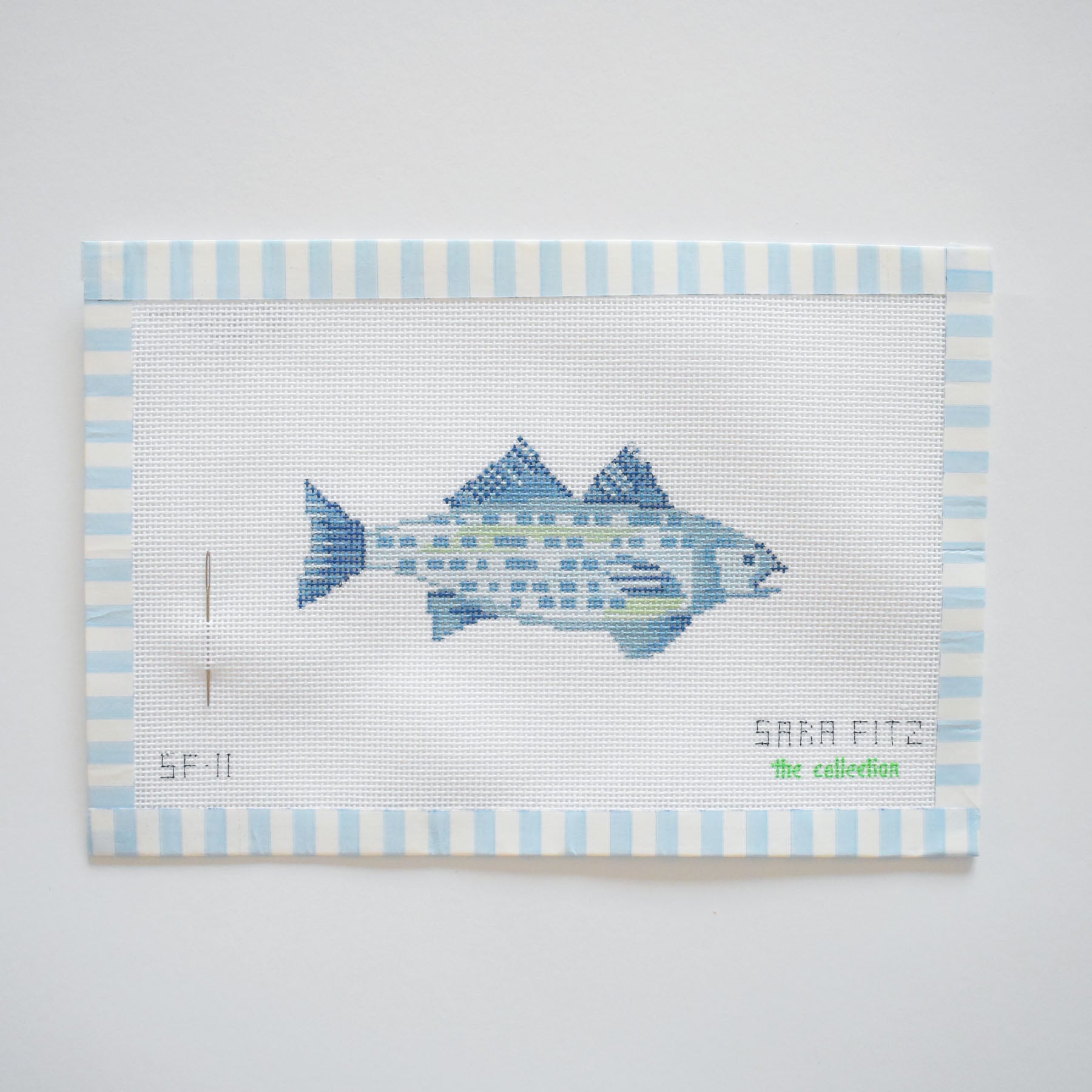 Blue Fish Needlepoint
