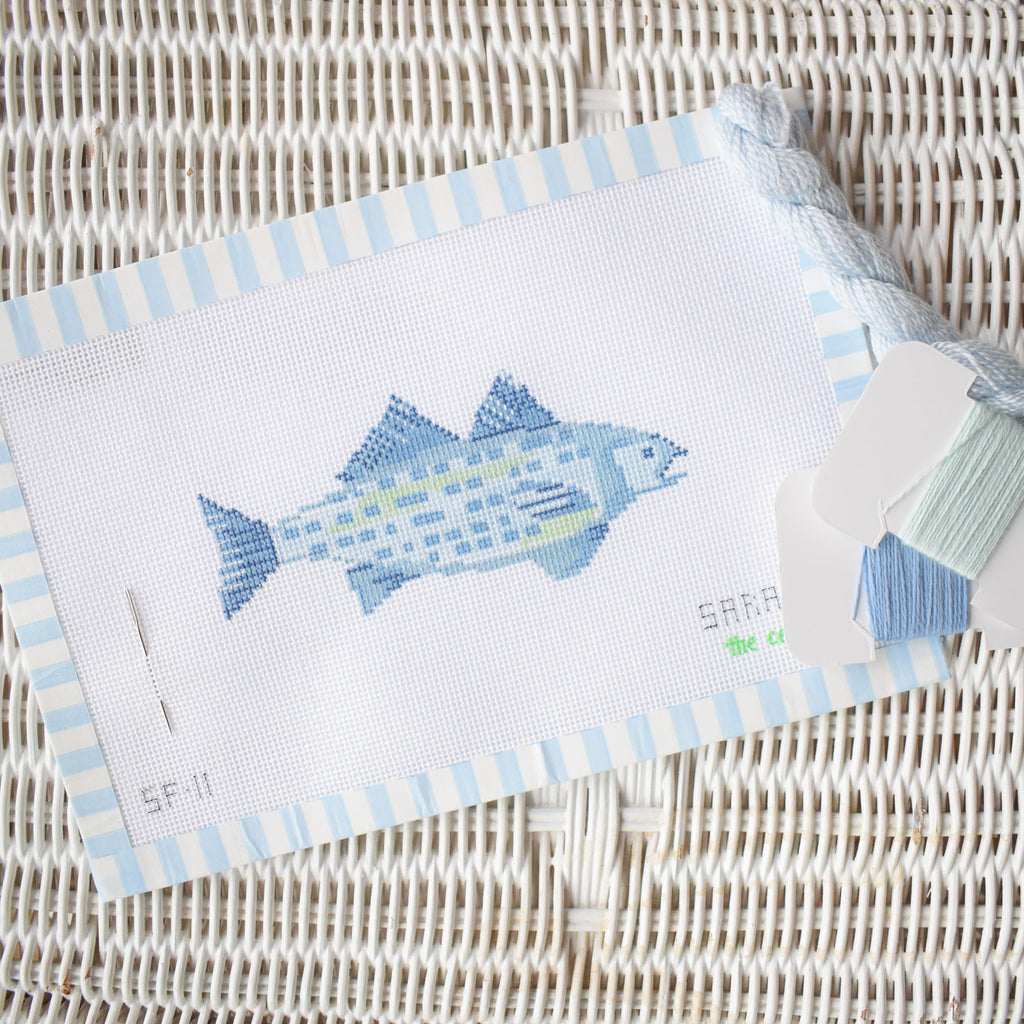Blue Fish Needlepoint