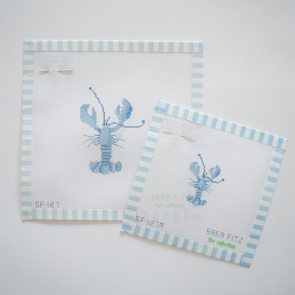 MINI Blue Lobster Needlepoint