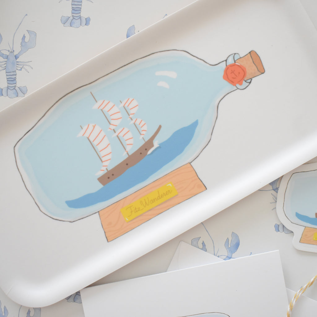 Small Boat in a Bottle Tray