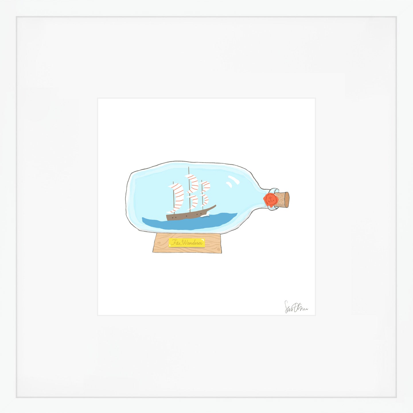 Boat in a Bottle Art Print