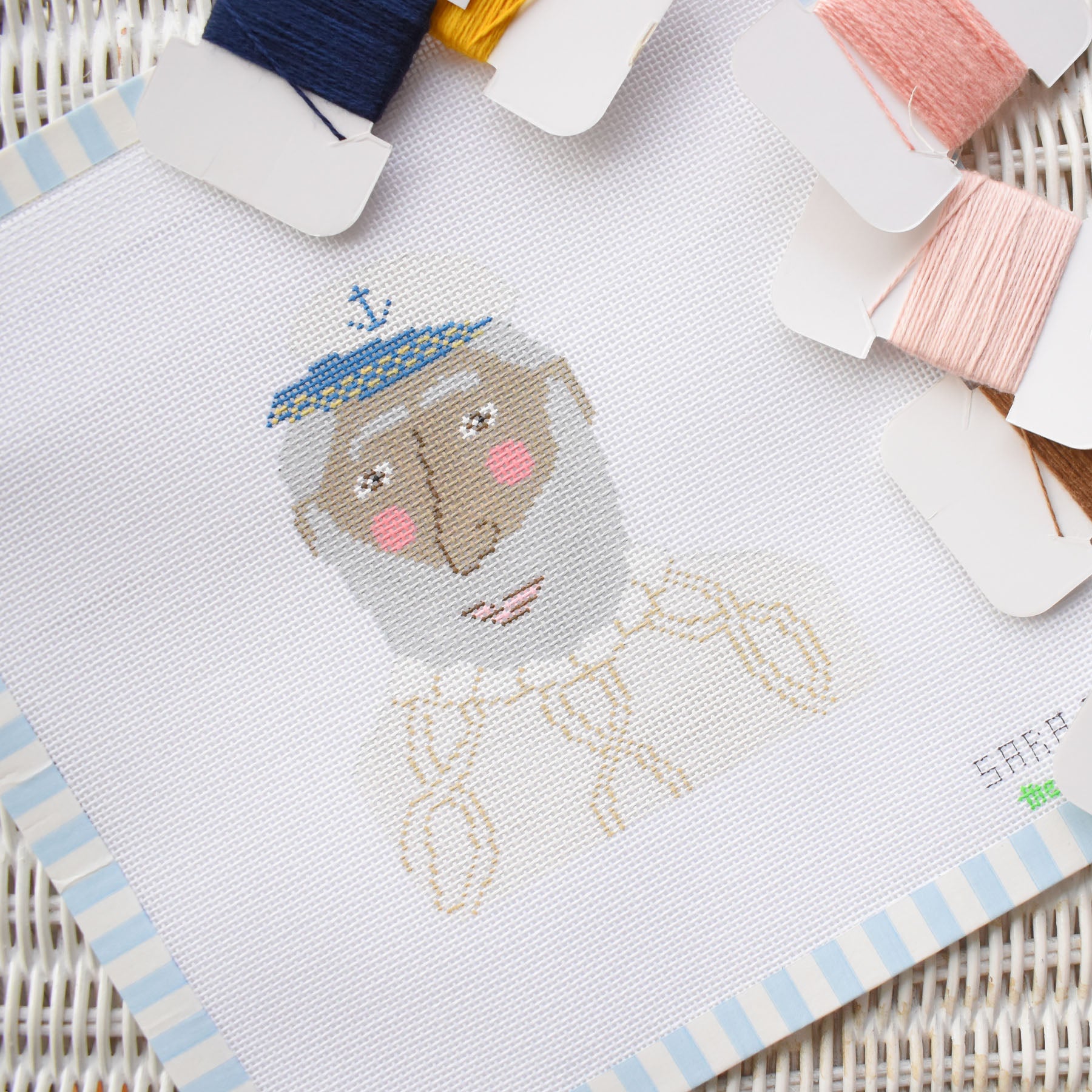 Cable Knit Skipper Needlepoint