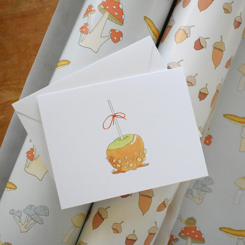 Caramel Apple Note Card by Sara Fitz