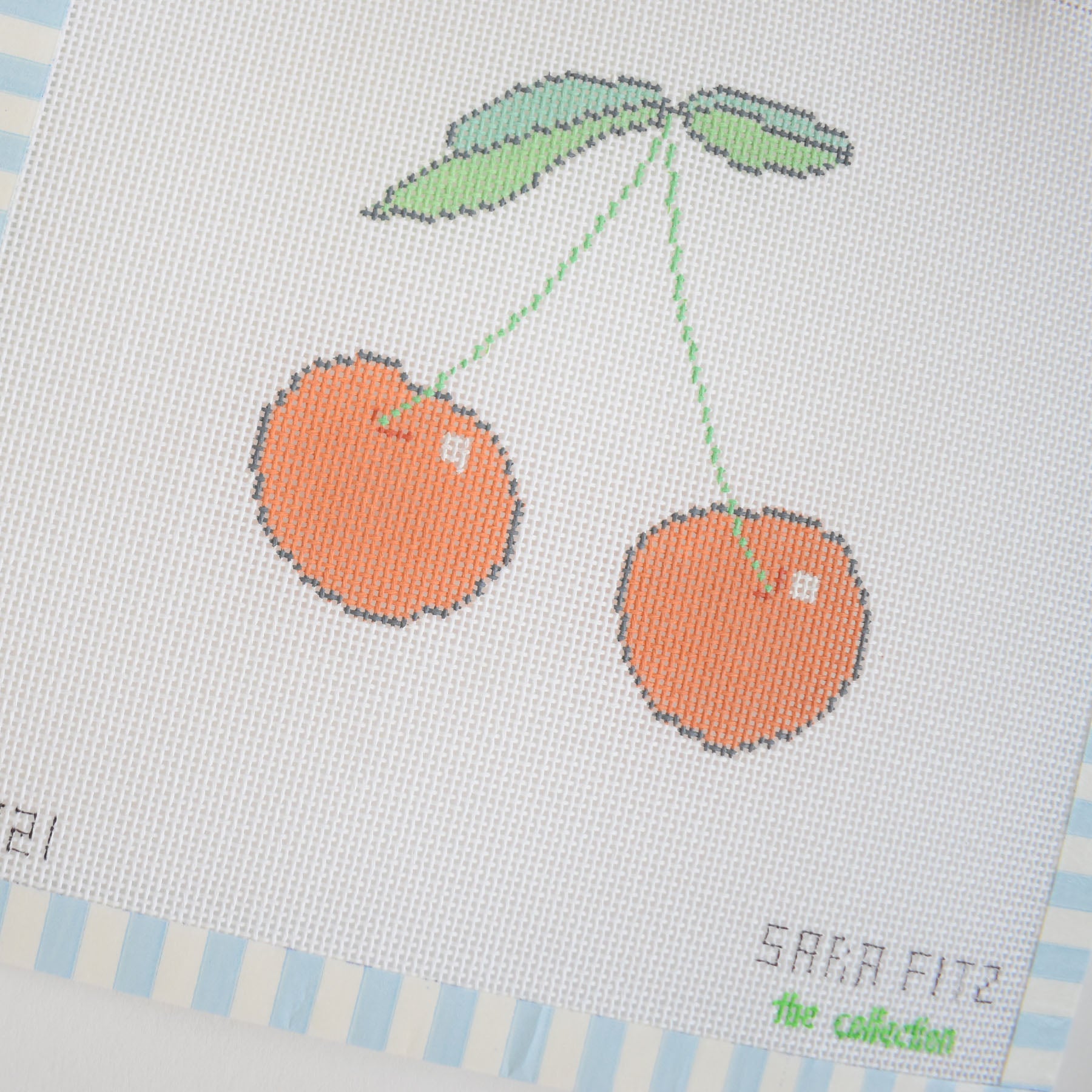 Cherry Needlepoint by Sara Fitz