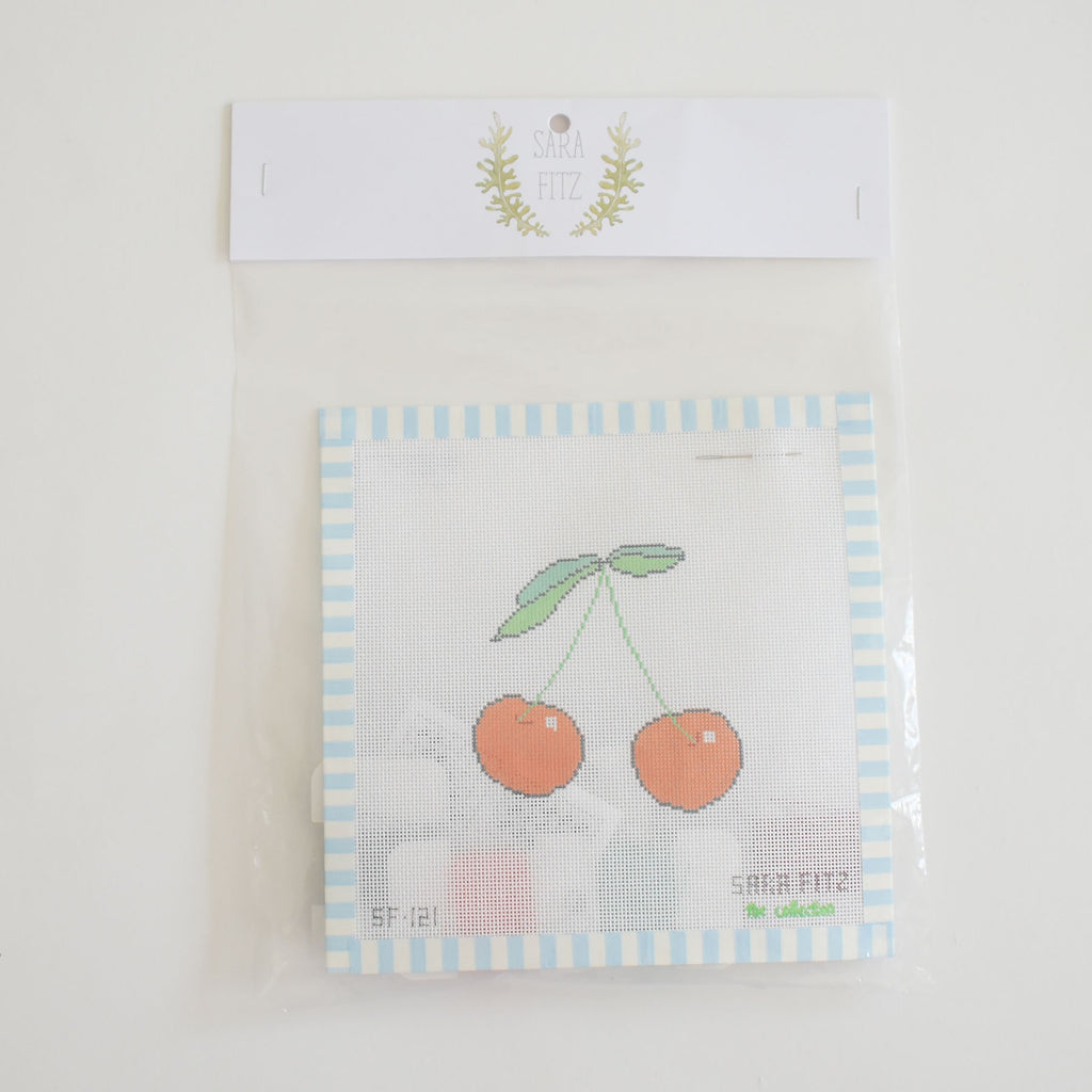Cherry Needlepoint by Sara Fitz