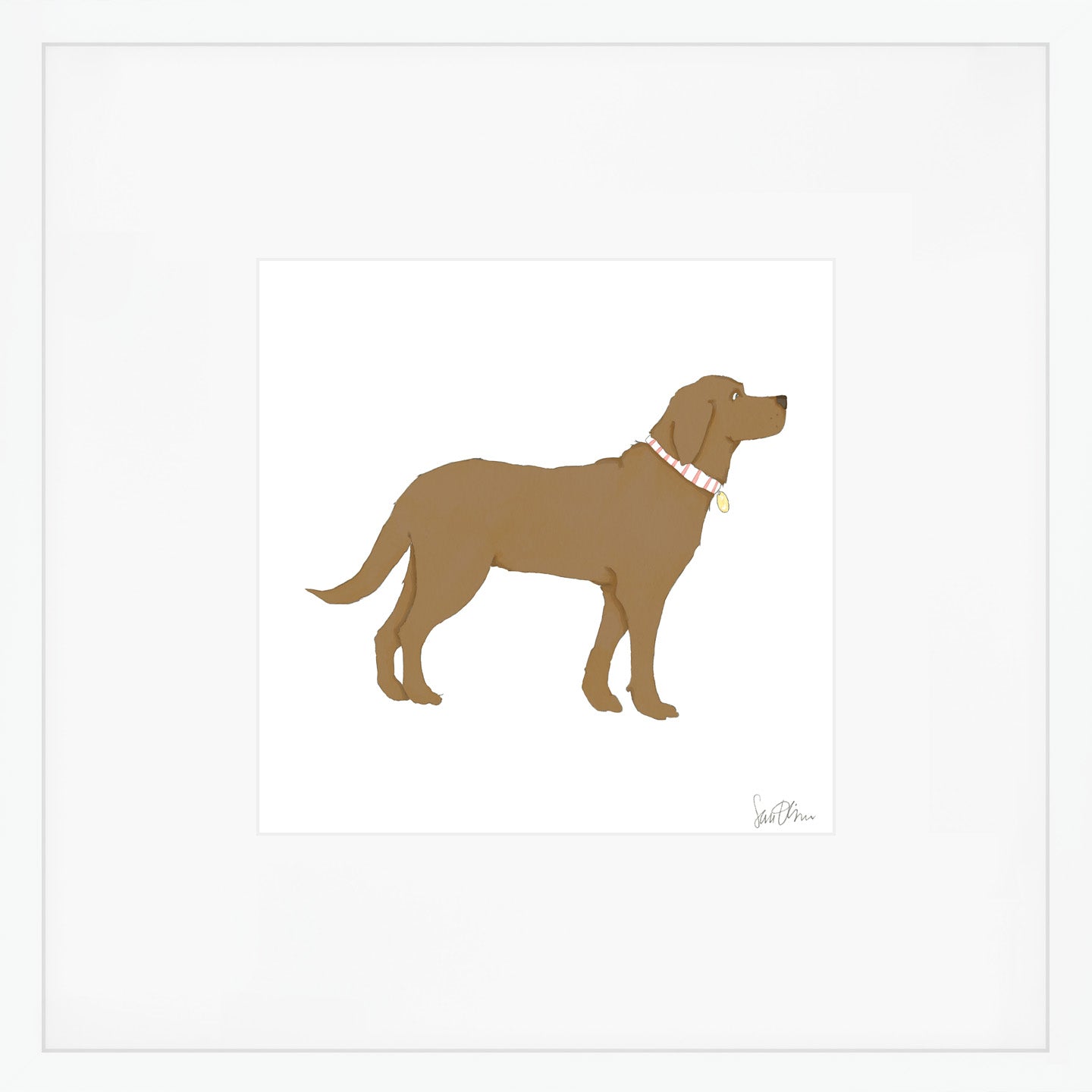 Chocolate Pup Art Print by Sara Fitz