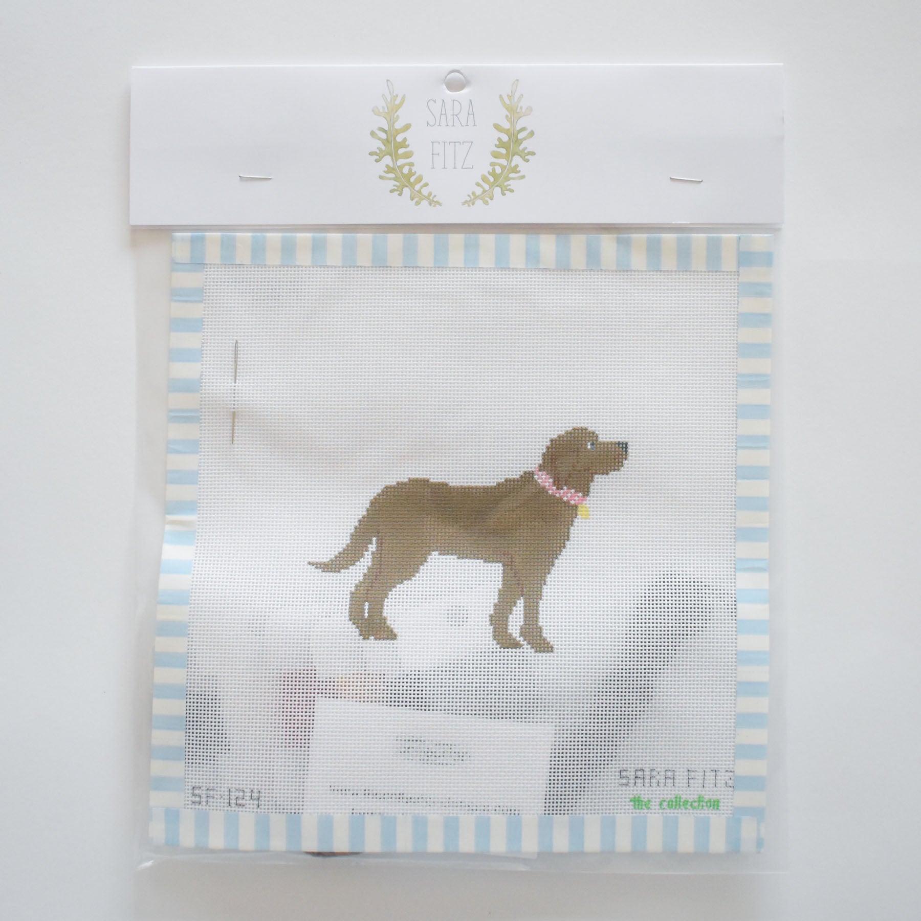 Chocolate Pup Needlepoint