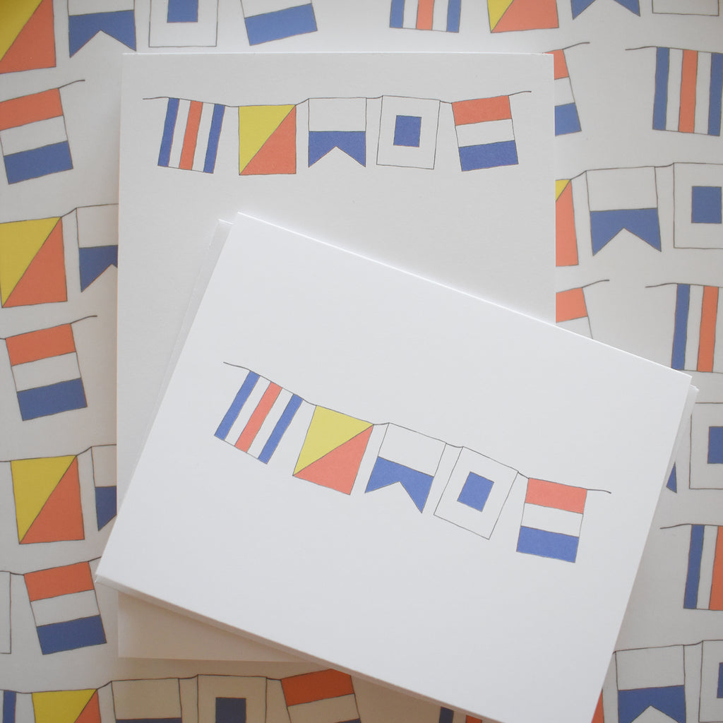 COAST flags Gift Wrap by Sara Fitz