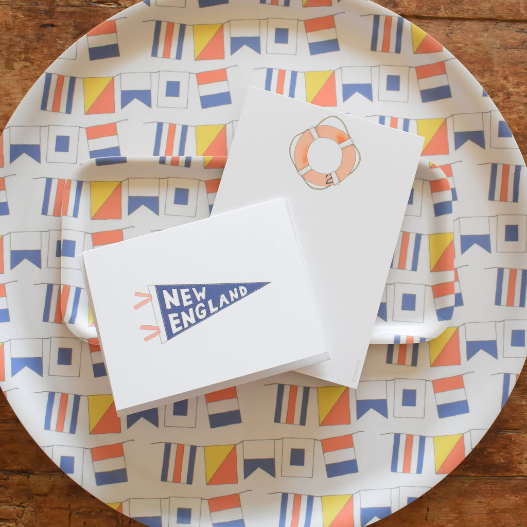 COAST Flags Tray, Round by Sara Fitz