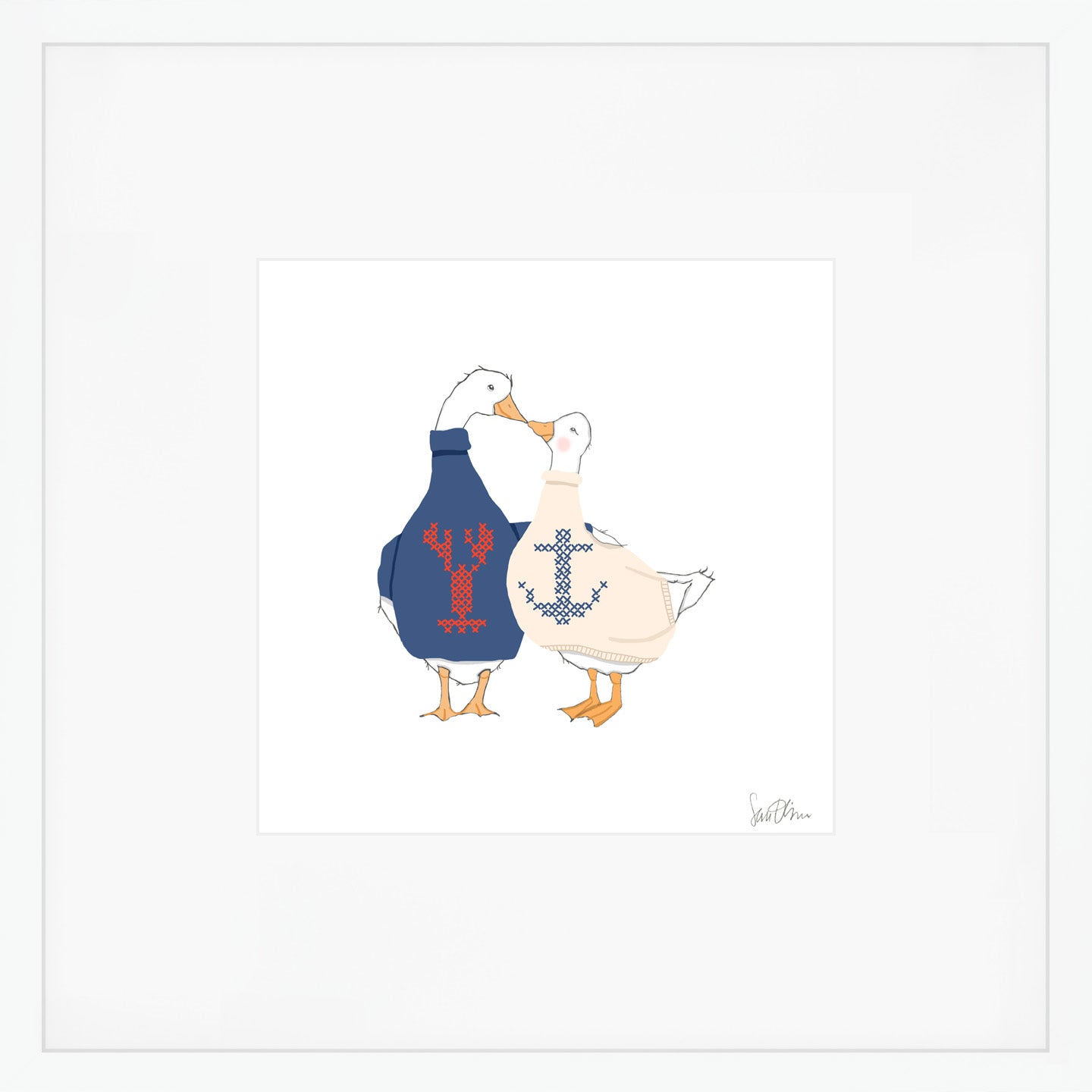Coastal Geese Art Print