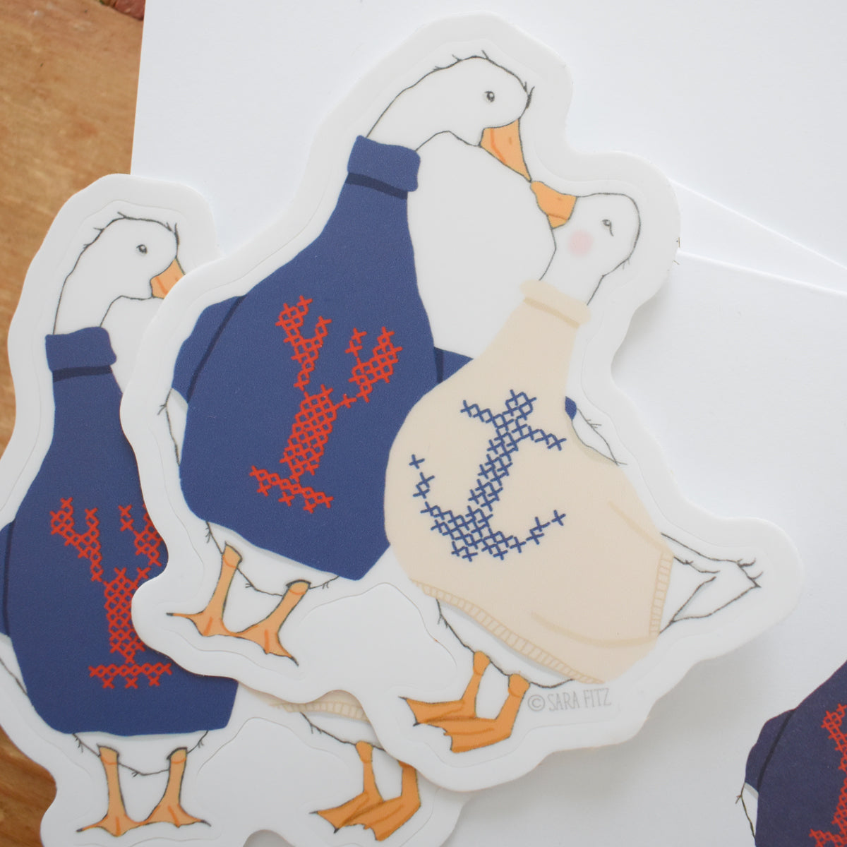 Coastal Geese Sticker