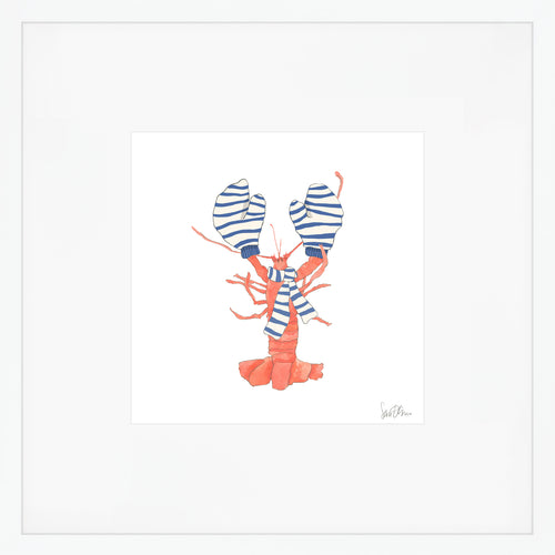 Cozy Lobster Art Print by Sara Fitz