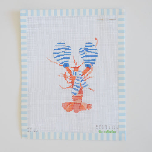 Cozy Lobster Needlepoint Needlepoint Sara Fitz 
