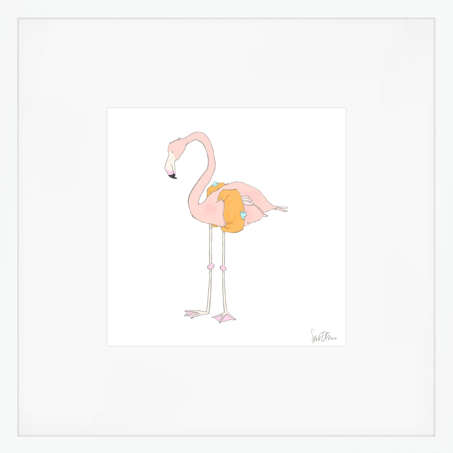 Flamingo Art Print by Sara Fitz
