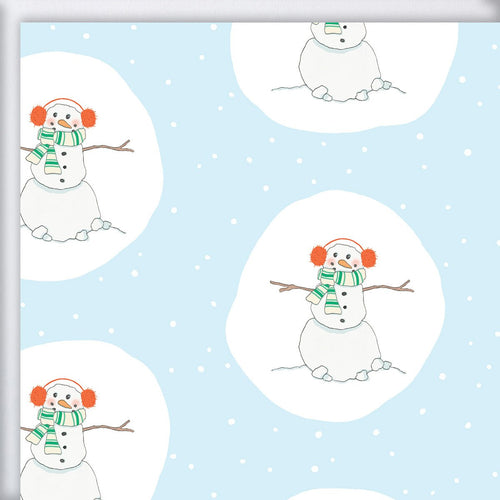 Happy Snowman Gift Wrap by Sara Fitz