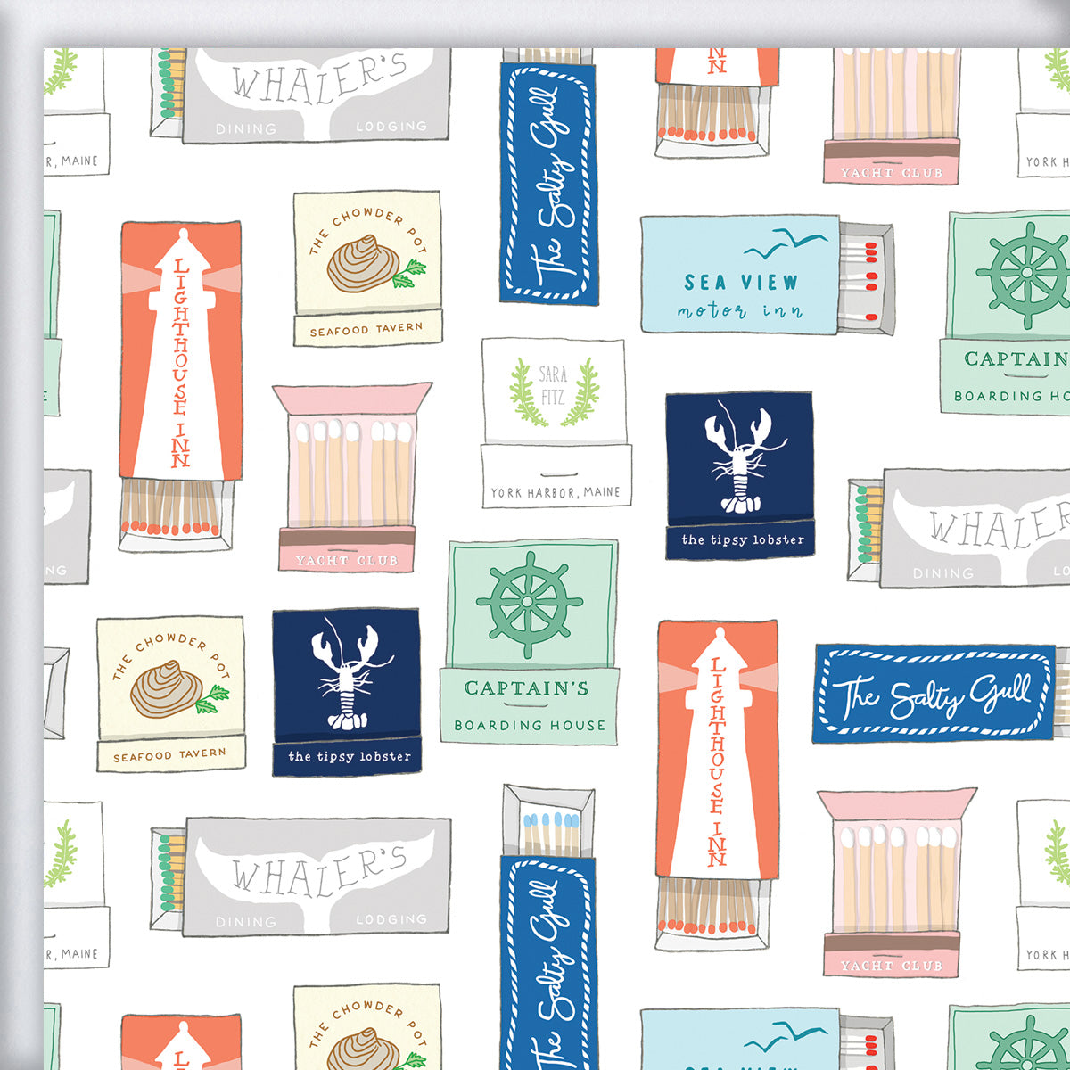 Coastal Matches Gift Wrap