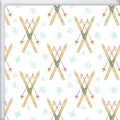 Vintage Skis Gift Wrap by Sara Fitz