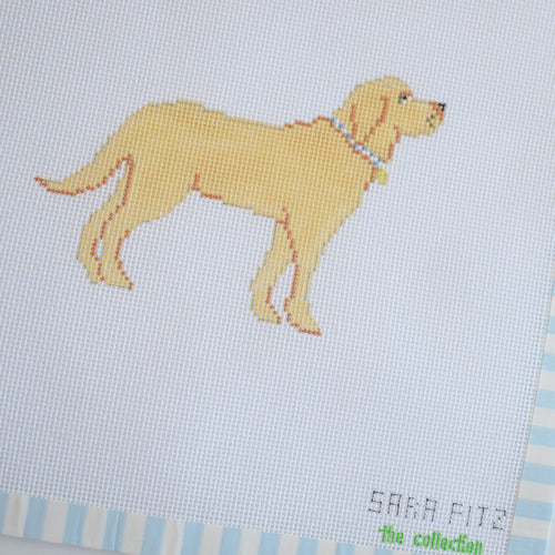 Golden Pup Needlepoint Needlepoint Sara Fitz 