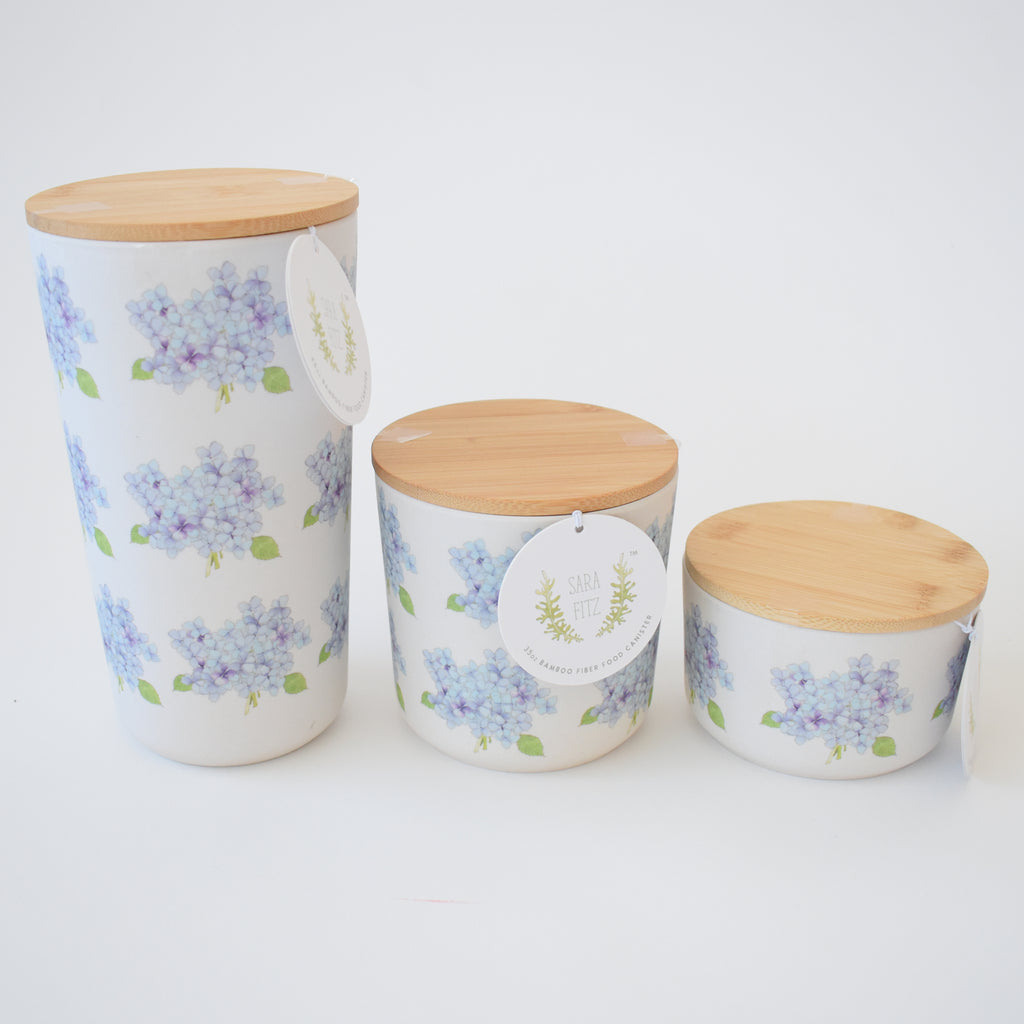 Large Hydrangea Bamboo Food Storage by Sara Fitz