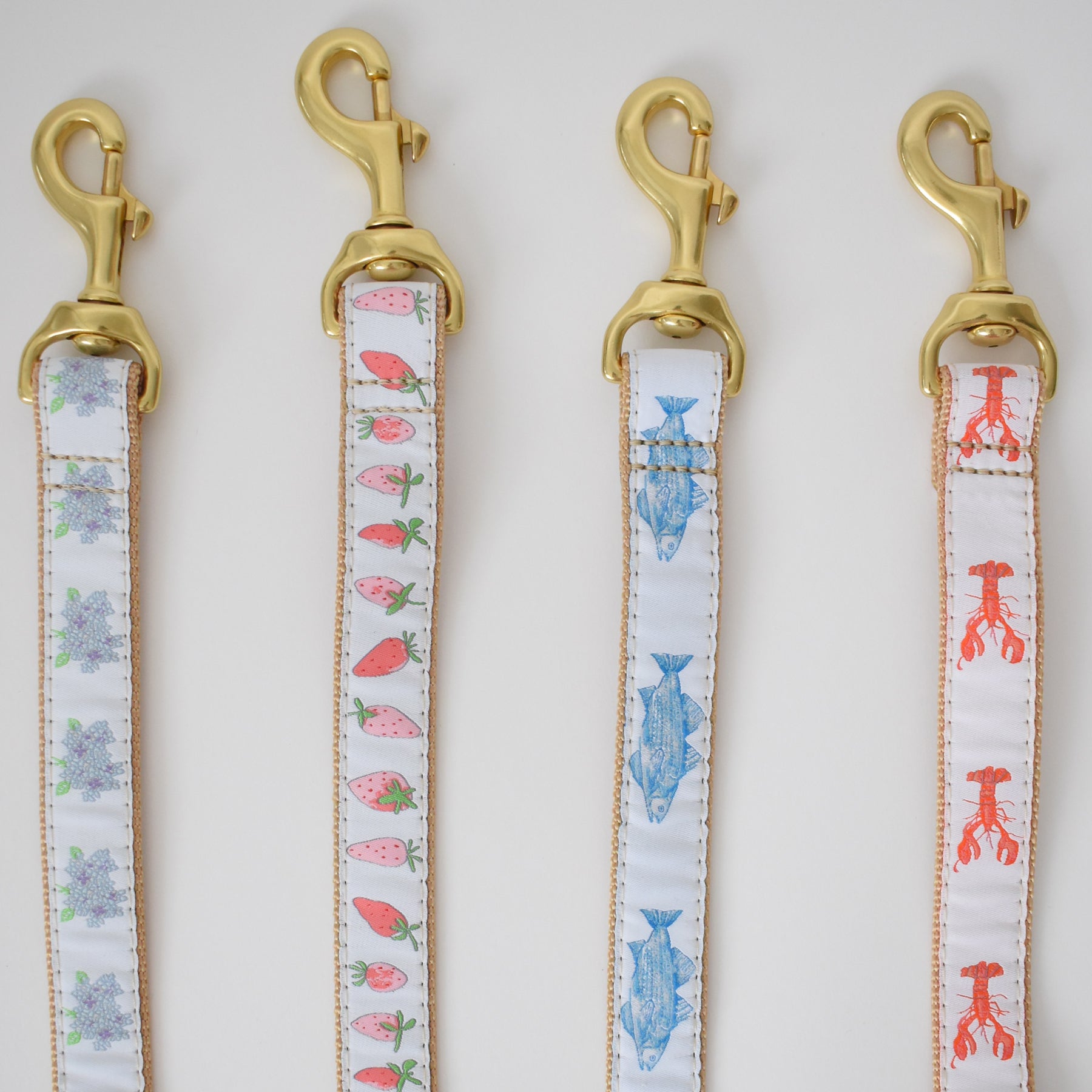 Sara Fitz Dog Leash Lobster 1In 5Ft Brass Hook
