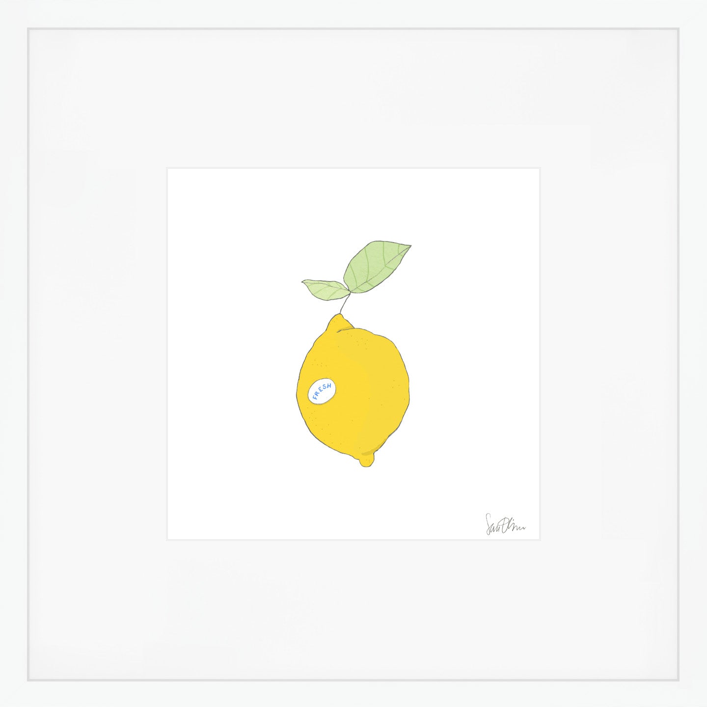 Lemon Art Print by Sara Fitz
