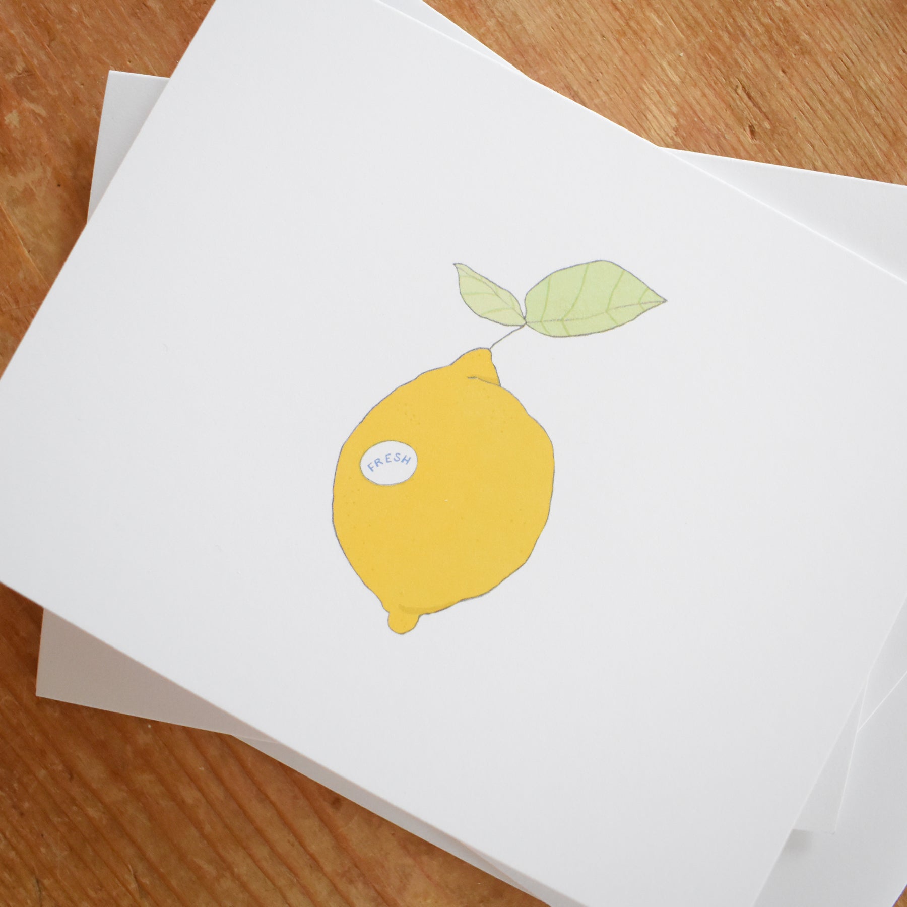 Lemon Note Card by Sara Fitz
