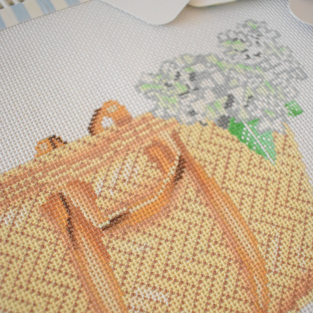 Market Basket Needlepoint by Sara Fitz