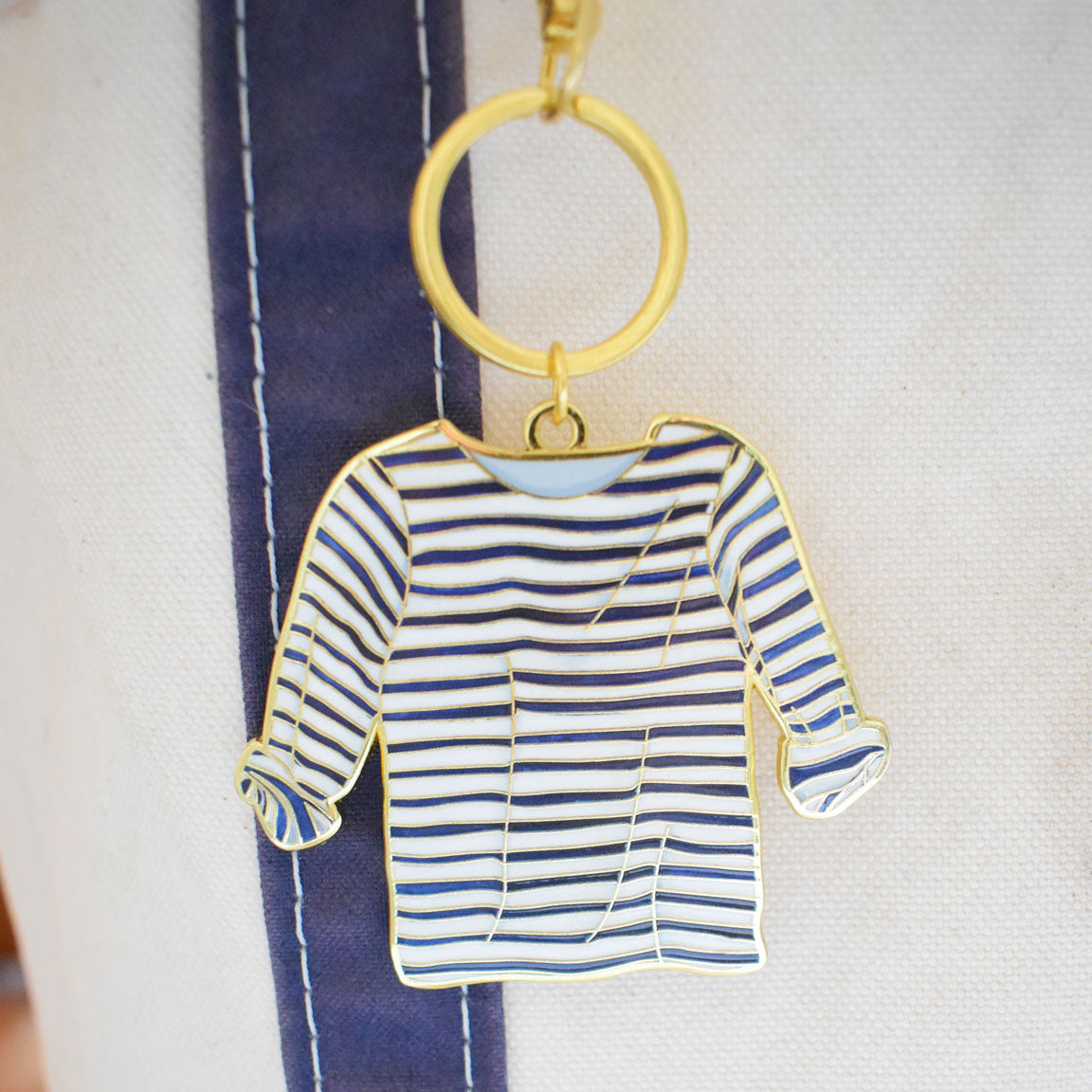 Striped Shirt Bag Charm