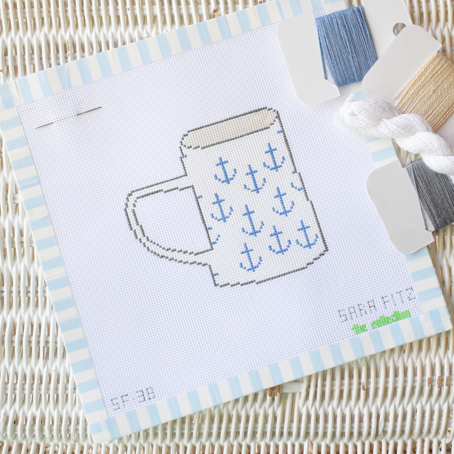 Anchor Mug Needlepoint