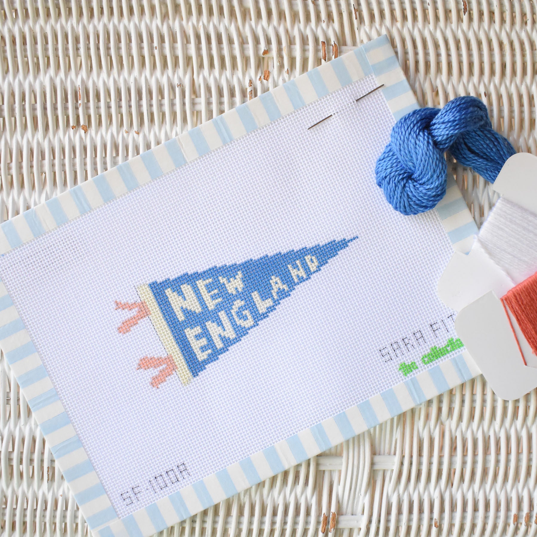 New England Pennant Needlepoint