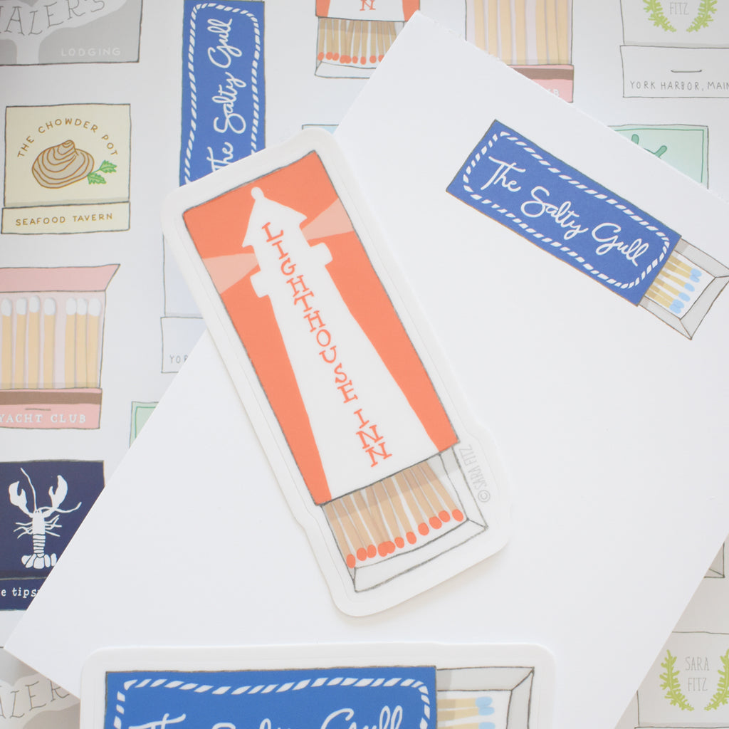 Lighthouse Inn Matches Sticker