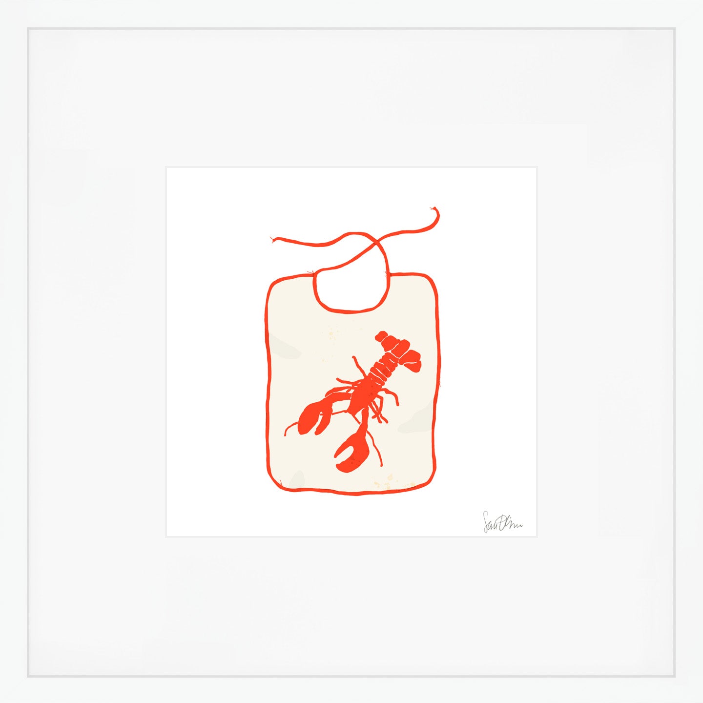 Lobster Bib Art Print