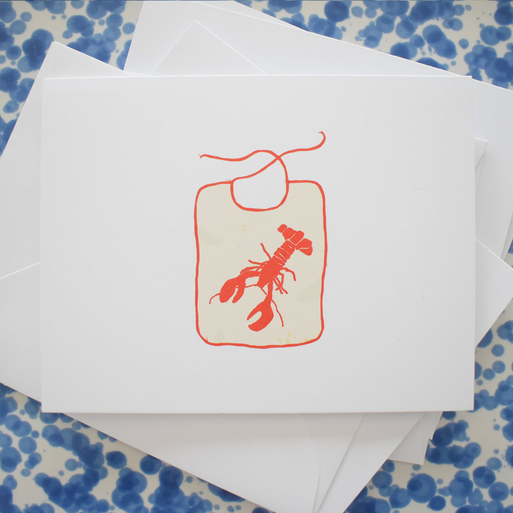 Lobster Bib Note Card