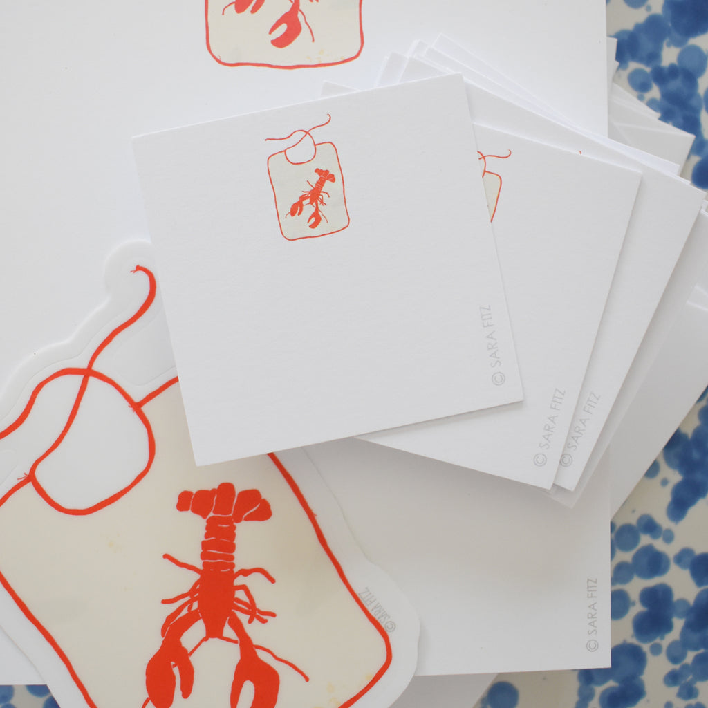 Lobster Bib Notelet