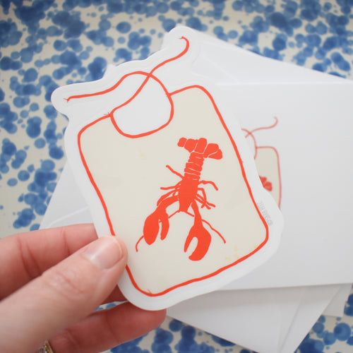 Lobster Bib Sticker