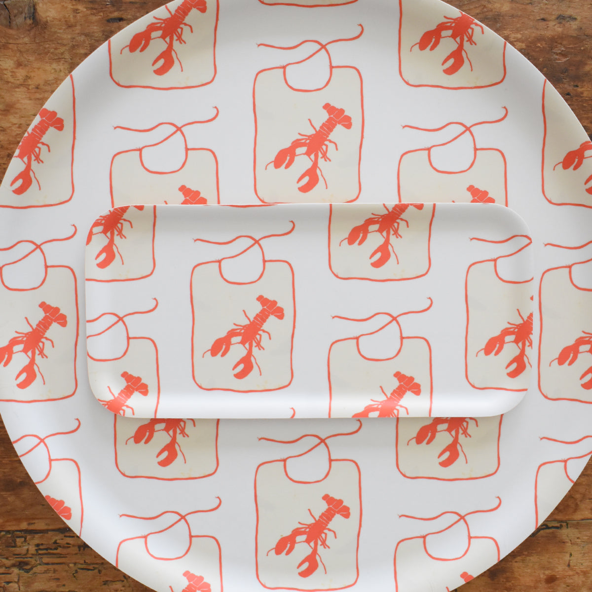Lobster Bib Tray, Round