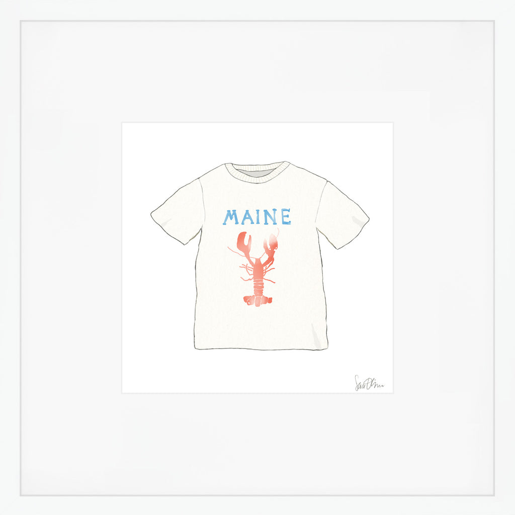 Maine Tee Art Print by Sara Fitz