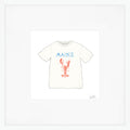 Maine Tee Art Print by Sara Fitz