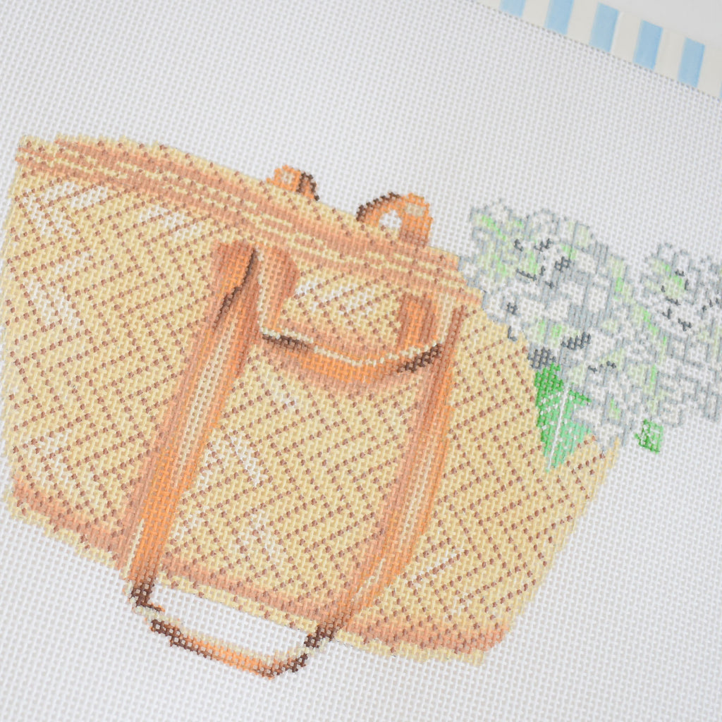 Market Basket Needlepoint by Sara Fitz