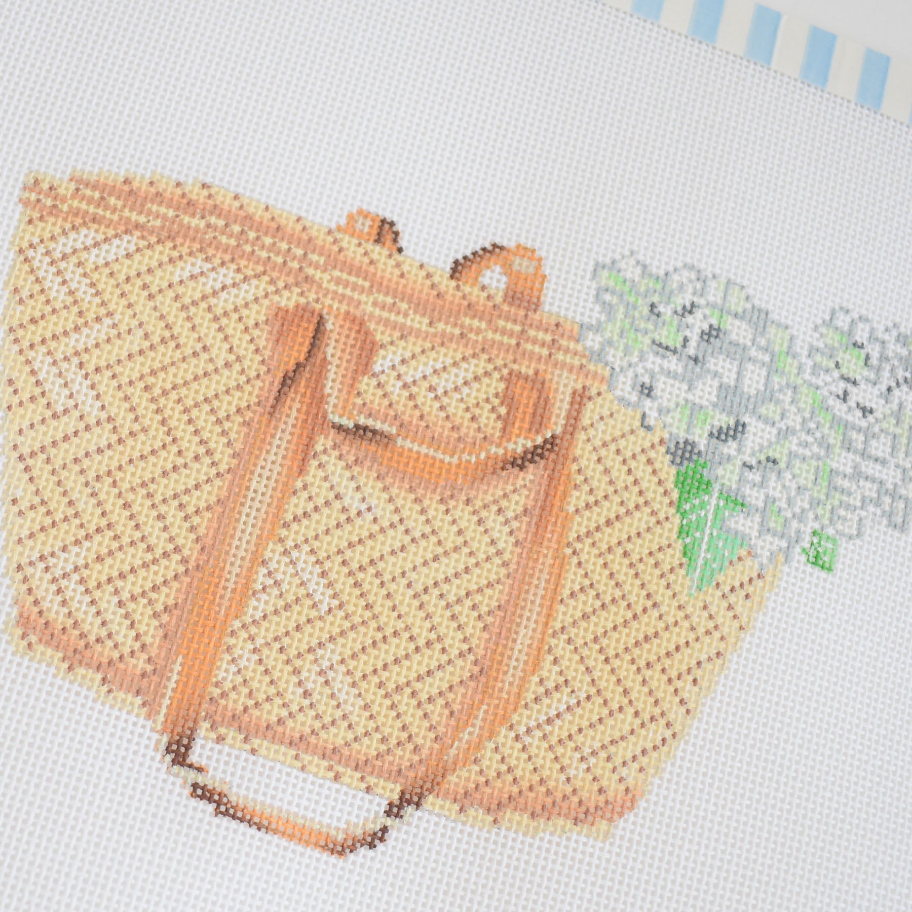 Market Basket Needlepoint by Sara Fitz