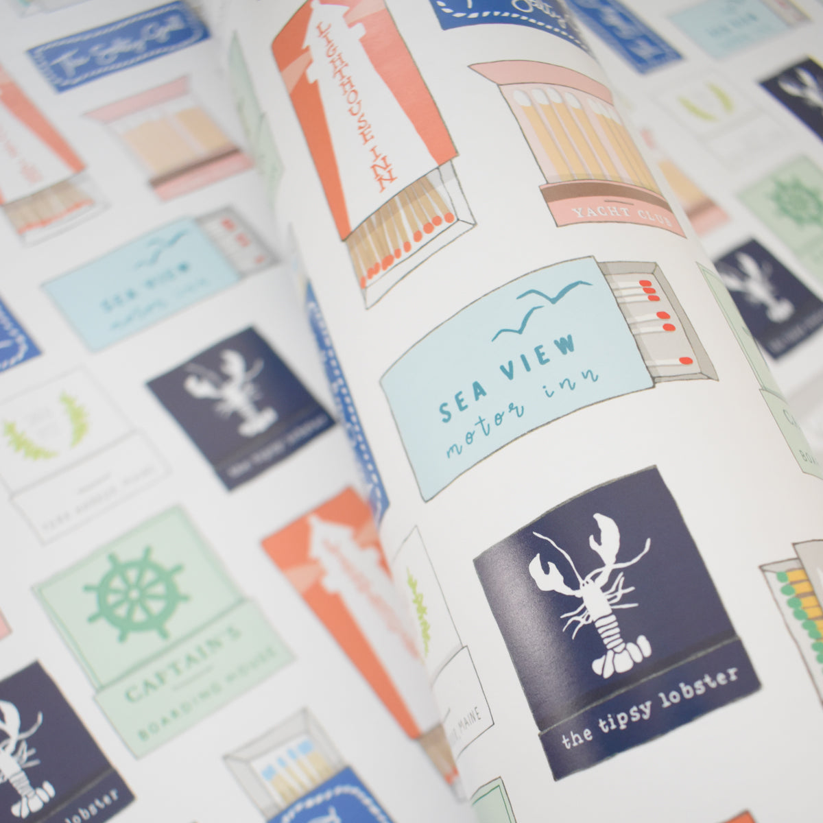 Coastal Matches Gift Wrap