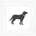 Black Pup Mega Art Print by Sara Fitz
