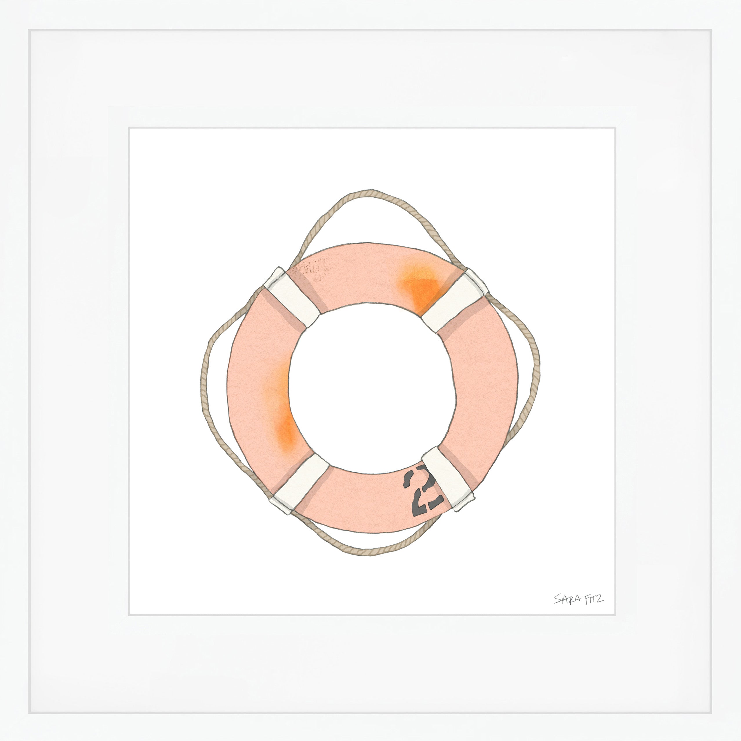 Life Ring Mega Art Print by Sara Fitz