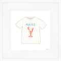 Maine Tee Mega Art Print by Sara Fitz