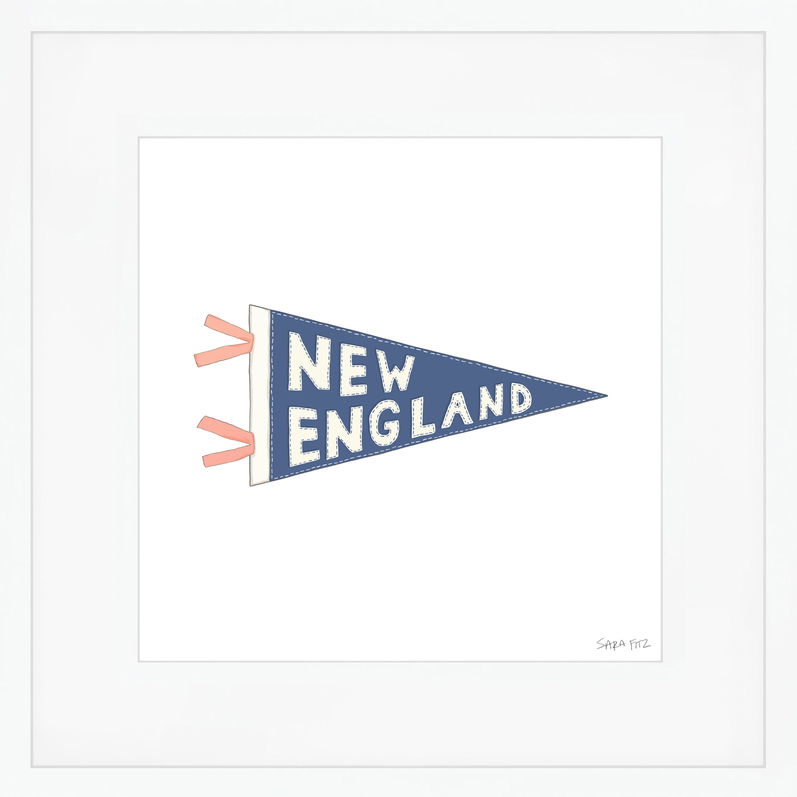 New England Pennant Mega Art Print by Sara Fitz